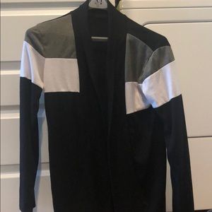 Black, Grey, & White Cardigan